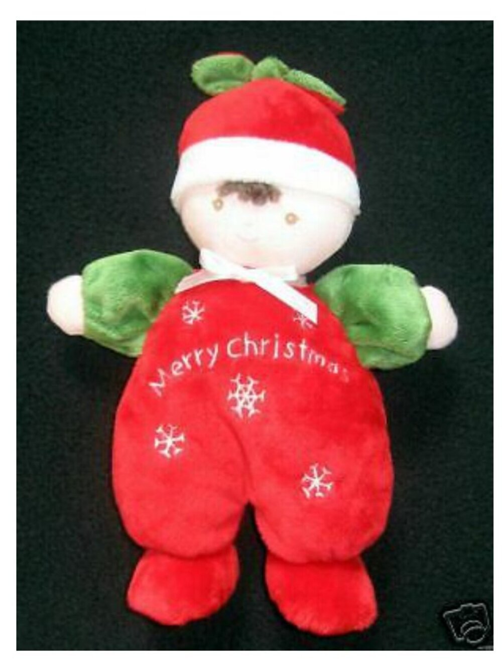 Boy Girl Unisex Carters Just One Year Merry Christmas Plush Rattle Doll Lovey